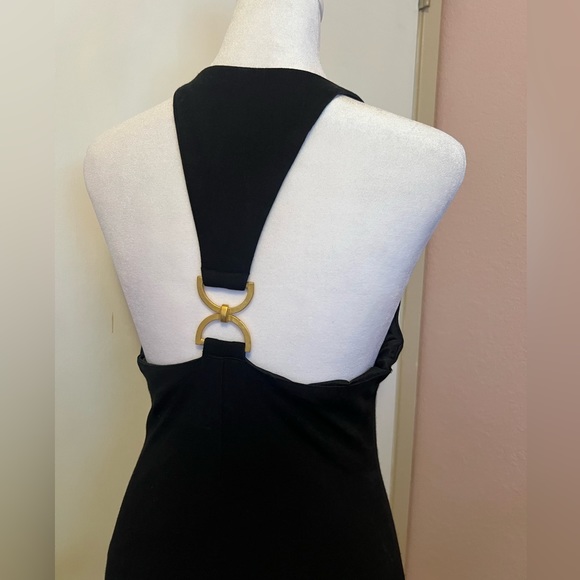 Vintage Black and Gold Party Dress - Picture 7 of 13